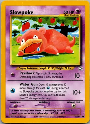Pokémon-Karte Slowpoke Flegmon 73/111 Neo Genesis