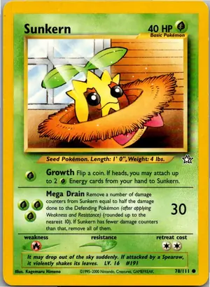 Pokémon-Karte Sunkern Sonnkern 78/111 Neo Genesis
