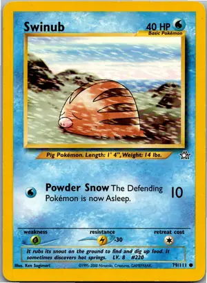Pokémon-Karte Swinub Quiekel 79/111 Neo Genesis