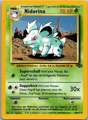 Pokémon-Karte Nidorina 40/64 Dschungel