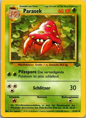 Pokémon-Karte Parasek 41/64 Dschungel