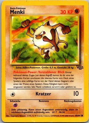 Pokémon-Karte Menki 55/64 Dschungel