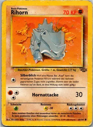 Pokémon-Karte Rihorn 61/64 Dschungel