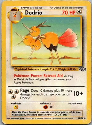 Pokémon-Karte Dodrio Dodri 34/64 Dschungel