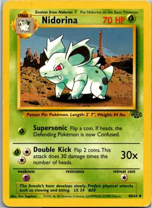 Pokémon-Karte Nidorina 40/64 Dschungel
