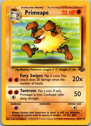 Pokémon-Karte Primeape Rasaff 43/64 Dschungel
