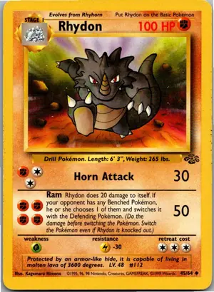 Pokémon-Karte Rhydon Rizeros 45/64 Dschungel
