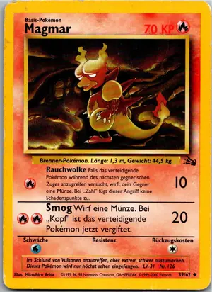 Pokémon-Karte Magmar 39/62 Fossil