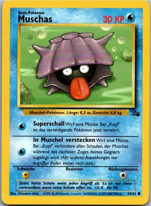 Pokémon-Karte Muschas 54/62 Fossil