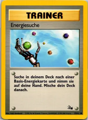 Pokémon-Karte Energiesuche 59/62 Fossil