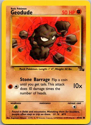Pokémon-Karte Geodude Kleinstein 47/62 Fossil