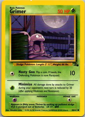 Pokémon-Karte Grimer Sleima 48/62 Fossil