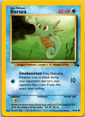 Pokémon-Karte Horsea Seeper 49/62 Fossil