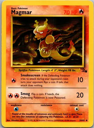 Pokémon-Karte Magmar 39/62 Fossil