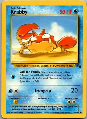 Pokémon-Karte Krabby 51/62 Fossil