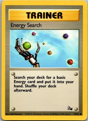 Pokémon-Karte Energy Search Energiesuche 59/62 Fossil