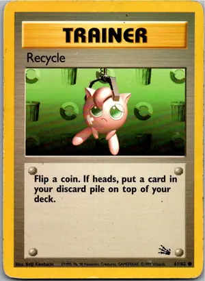 Pokémon-Karte Recycle Wiederverwertung 61/62 Fossil