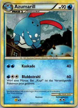 Pokémon-Karte Azumarill 2/123 HeartGold SoulSilver