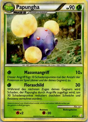 Pokémon-Karte Papungha 6/123 HeartGold SoulSilver