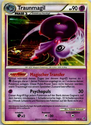 Pokémon-Karte Traunmagil 5/95 Entfesselt