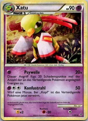 Pokémon-Karte Xatu 11/95 Entfesselt