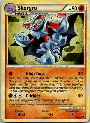 Pokémon-Karte Skorgro 4/90 Unerschrocken