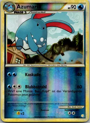 Pokémon-Karte Azumarill 2/123 HeartGold SoulSilver