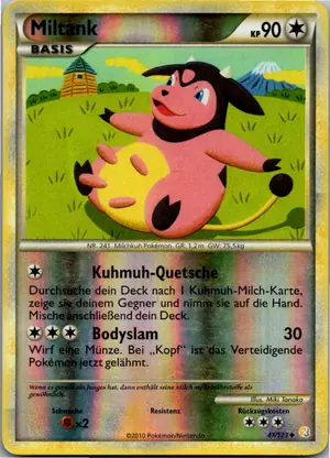 Pokémon-Karte Miltank 47/123 HeartGold SoulSilver