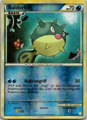 Pokémon-Karte Baldorfish 50/123 HeartGold SoulSilver