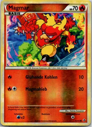 Pokémon-Karte Magmar 52/95 Entfesselt