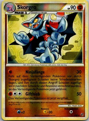 Pokémon-Karte Skorgro 4/90 Unerschrocken