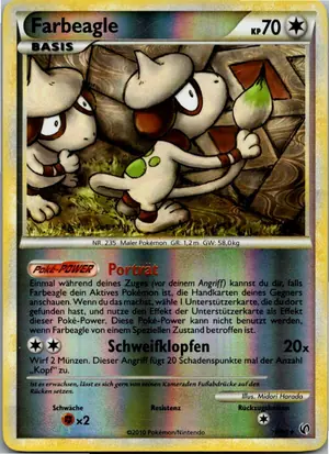Pokémon-Karte Farbeagle 8/90 Unerschrocken