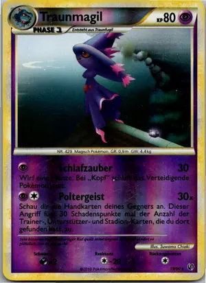 Pokémon-Karte Traunmagil 19/90 Unerschrocken