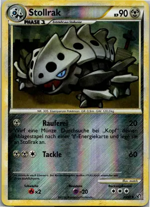 Pokémon-Karte Stollrak 29/90 Unerschrocken