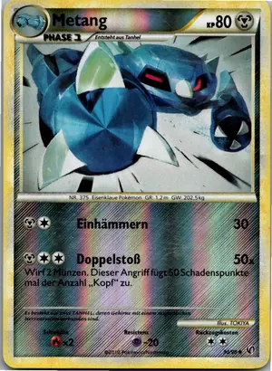 Pokémon-Karte Metang 30/90 Unerschrocken