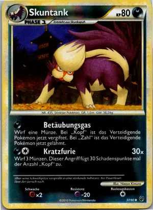 Pokémon-Karte Skuntank 37/90 Unerschrocken