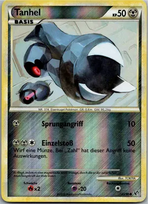 Pokémon-Karte Tanhel 43/90 Unerschrocken