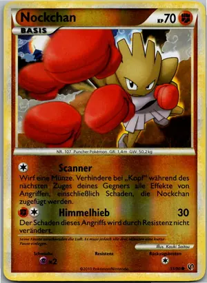 Pokémon-Karte Nockchan 51/90 Unerschrocken