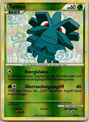 Pokémon-Karte Tannza 63/90 Unerschrocken