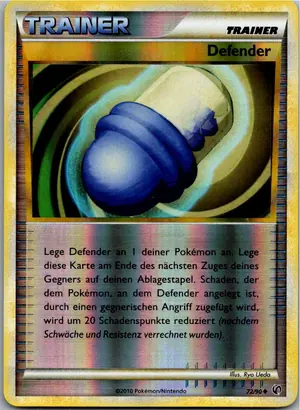 Pokémon-Karte Defender 72/90 Unerschrocken