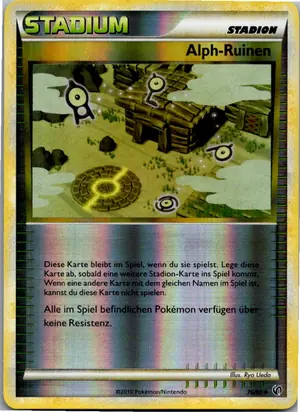 Pokémon-Karte Alph-Ruinen 76/90 Unerschrocken
