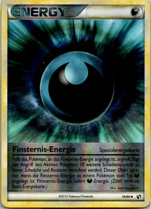 Pokémon-Karte Finsternis-Energie 79/90 Unerschrocken