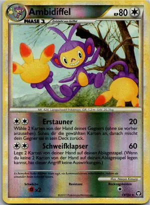 Pokémon-Karte Ambidiffel 13/102 Triumph