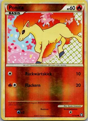 Pokémon-Karte Ponita 72/102 Triumph