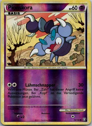 Pokémon-Karte Pionskora 76/102 Triumph