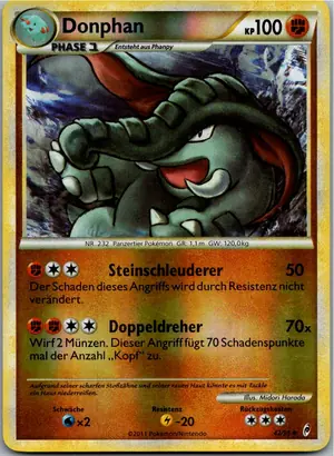 Pokémon-Karte Donphan 42/95 Ruf der Legenden