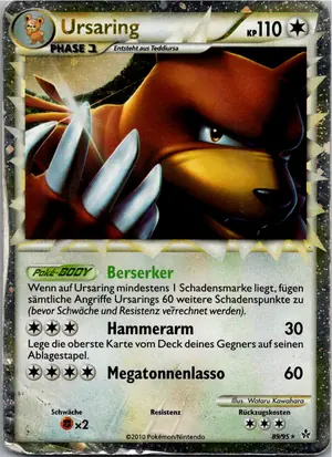 Pokémon-Karte Ursaring 89/95 Entfesselt