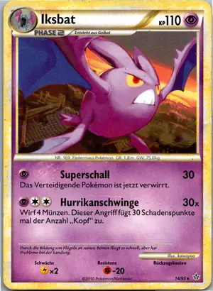 Pokémon-Karte Iksbat 14/95 Entfesselt
