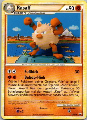 Pokémon-Karte Rasaff 22/95 Entfesselt