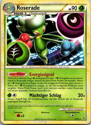 Pokémon-Karte Roserade 23/95 Entfesselt